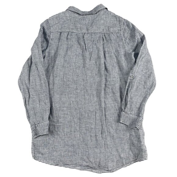 Artisan NY 100% Linen Womens Grey Button Down Shirt Sz Medium - Picture 2 of 3
